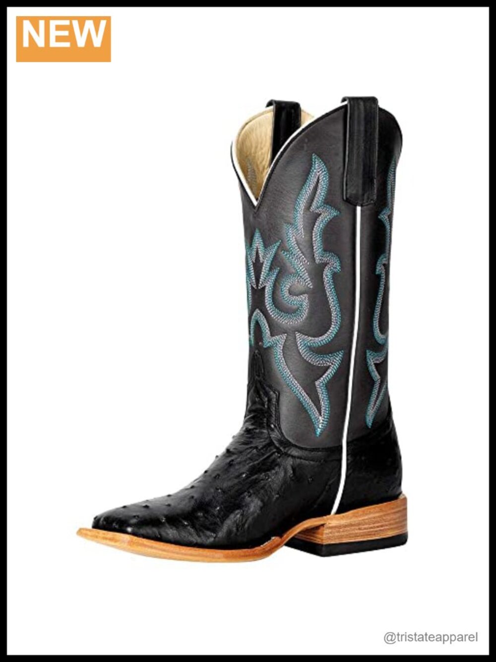 Ladies Full Quill Sangria Square Toe Boot Calf High Leather Block Heel Pull-On